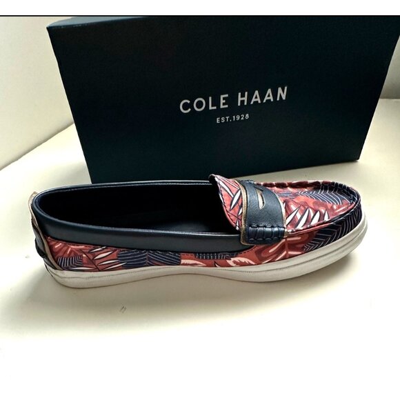 Cole Haan Pinch Weekender LX Tropical Print Ivory Womens Loafers Size 8.5B - Picture 7 of 9